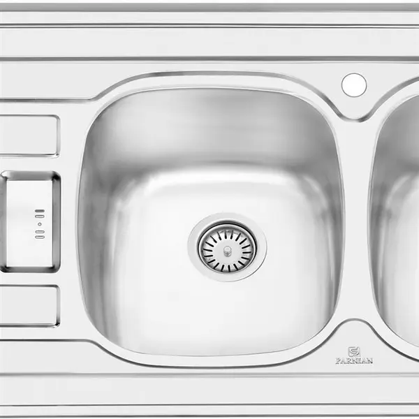 سینک ظرفشویی روکار پرنیان استیل مدل PS1101 - 6