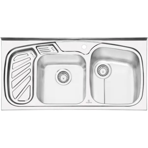 سینک ظرفشویی روکار پرنیان استیل مدل PS1105 - 6