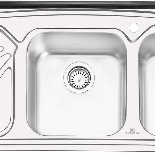 سینک ظرفشویی روکار پرنیان استیل مدل PS1110 - 5