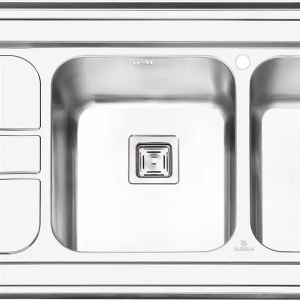 سینک ظرفشویی روکار پرنیان استیل مدل PS1112 - 6