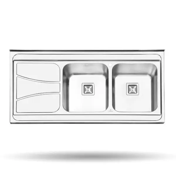 سینک ظرفشویی روکار پرنیان استیل مدل PS1112 - 3