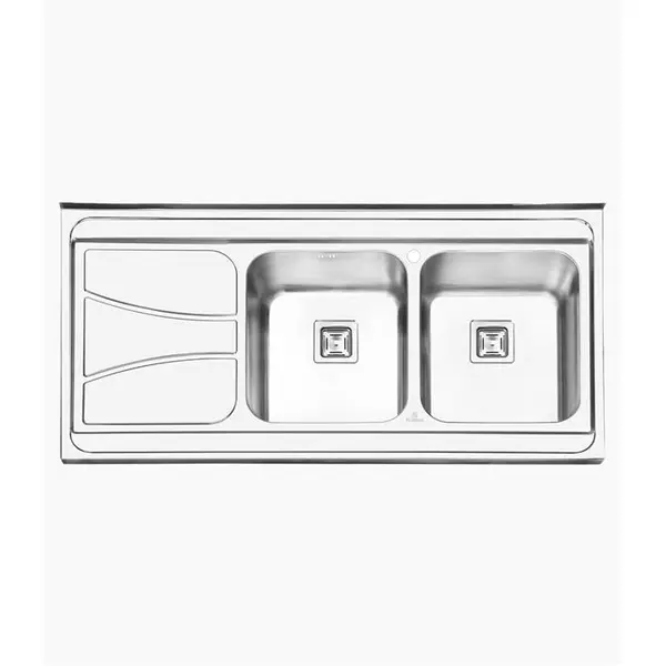 سینک ظرفشویی روکار پرنیان استیل مدل PS1112 - 4