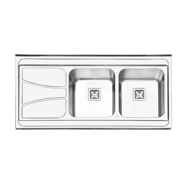 سینک ظرفشویی روکار پرنیان استیل مدل PS1112 - 2