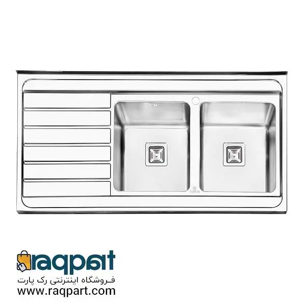 سینک ظرفشویی روکار پرنیان استیل مدل PS1114 - 4