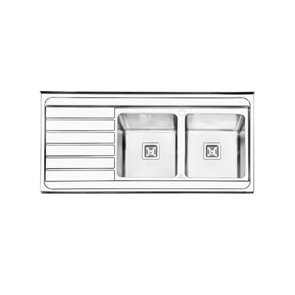 سینک ظرفشویی روکار پرنیان استیل مدل PS1114 - 3
