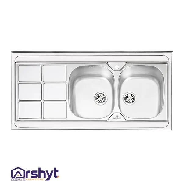 سینک پرنیان استیل مدل PS1124 روکار - 5