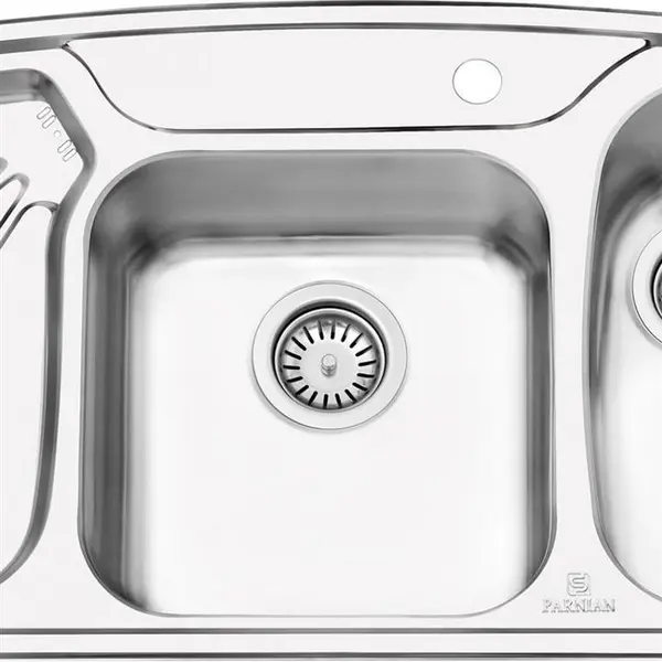سینک ظرفشویی توکار پرنیان استیل مدل PS1207 - 6