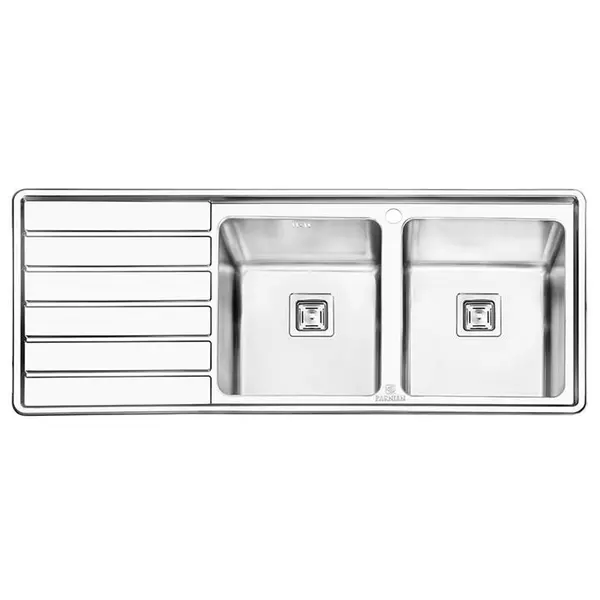 سینک ظرفشویی توکار پرنیان استیل مدل PS1214 - 3