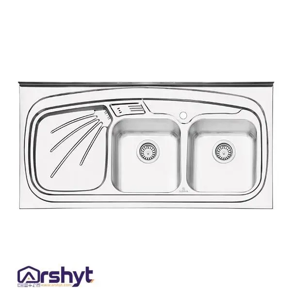 سینک ظرفشویی روکار پرنیان استیل مدل PS2102 - 3