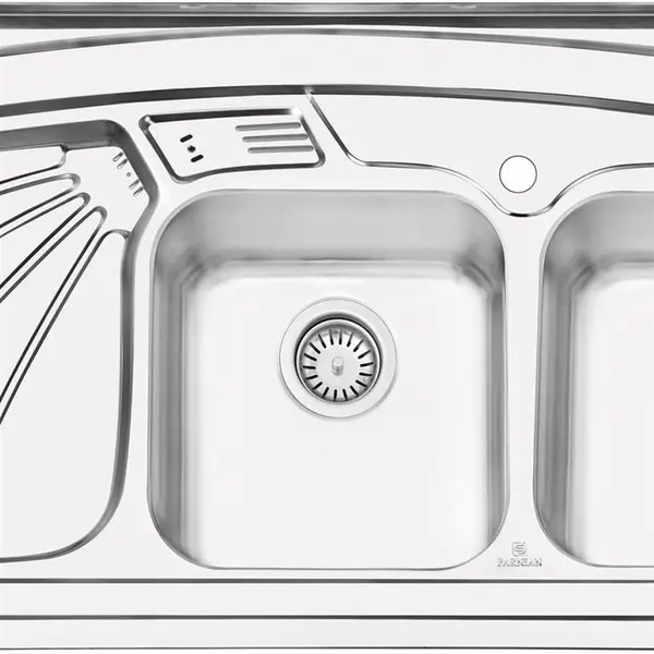 سینک ظرفشویی روکار پرنیان استیل مدل PS2102 - 5