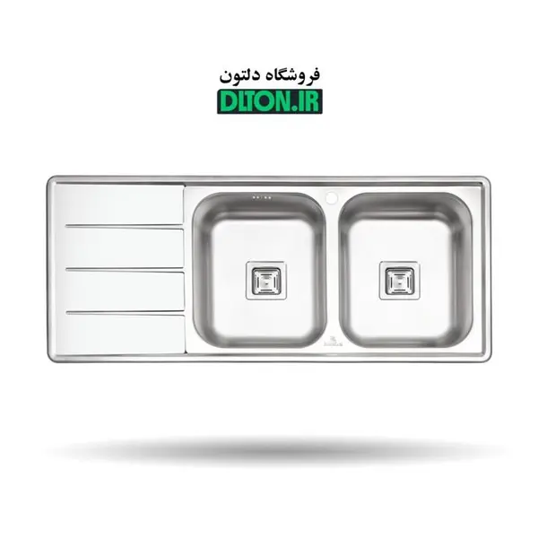 سینک ظرفشویی روکار پرنیان استیل مدل PS2109 - 4