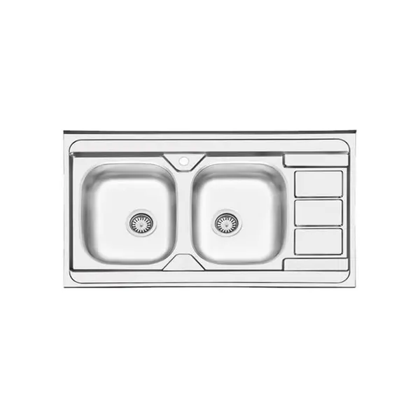 سینک پرنیان استیل مدل PS2111نیمه فانتزی روکار - 3