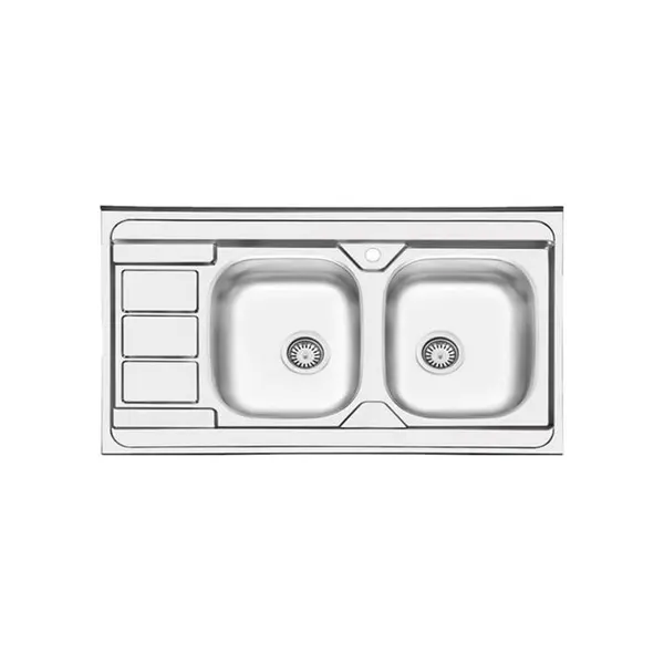 سینک پرنیان استیل مدل PS2111نیمه فانتزی روکار - 4