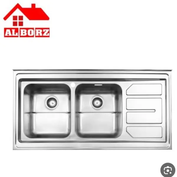 سینک ظرفشویی استیل البرز steelalborz مدل 763 روکار - 2