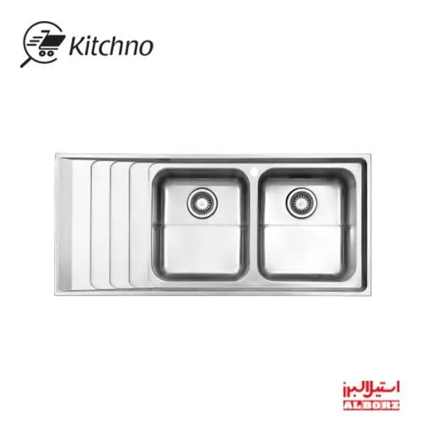 سینک ظرفشویی استیل البرز Steelalborz مدل 734 توکار - 6
