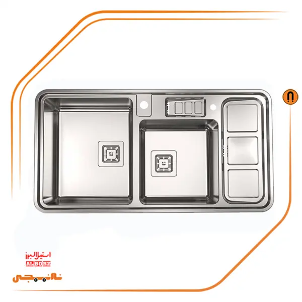 سینک استیل البرز steelalborz مدل 853 روکار - 4