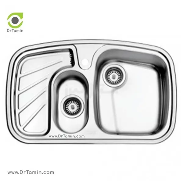سینک ظرفشویی استیل البرز SteelAlborz مدل 608 توکار - 4
