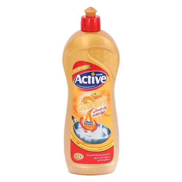 مایع ظرفشویی اکتیو سری طلایی با رایحه پرتقال 750 گرم - 6