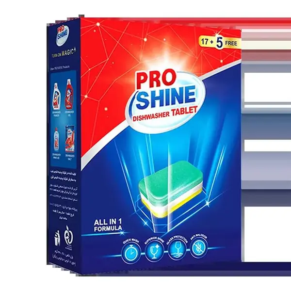 قرص ماشین ظرفشویی ( All in 1 ) پروشاین با رایحه لیمو و نعنا 22 عدد - 2