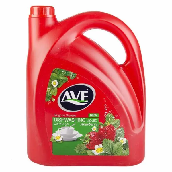 مایع ظرفشویی توت فرنگی اوه (Ave) حجم 3750 میلی لیتر - 4
