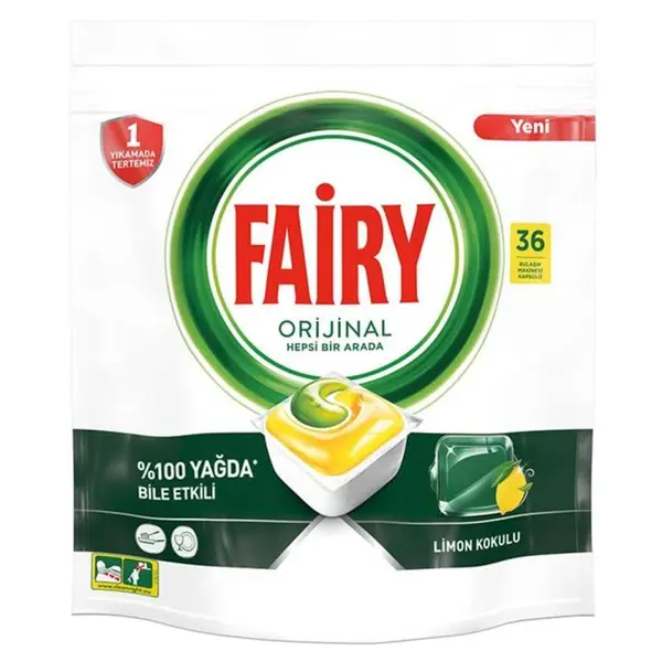 قرص ماشین ظرفشویی فیری مدل Hepsi Bir Arada بسته 36 عددی - 2