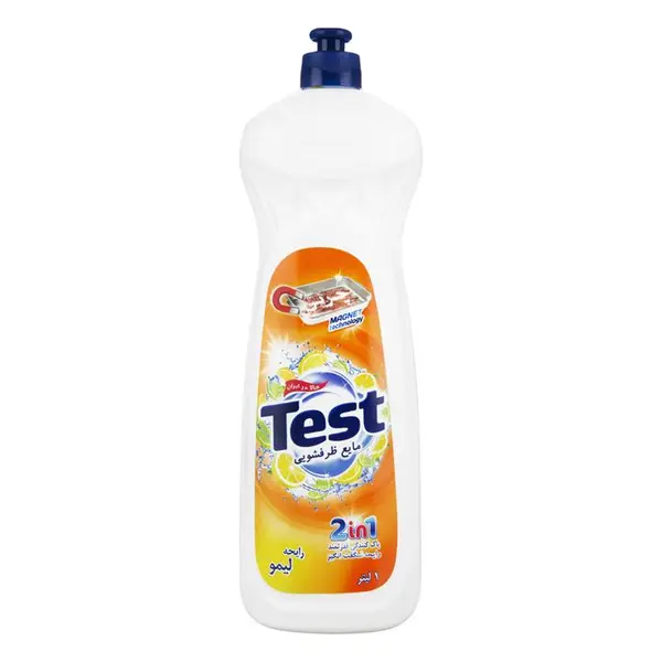 مایع ظرفشویی تست test با رایحه لیمو 1 لیتری