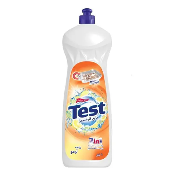 مایع ظرفشویی تست test با رایحه لیمو 1 لیتری - 3