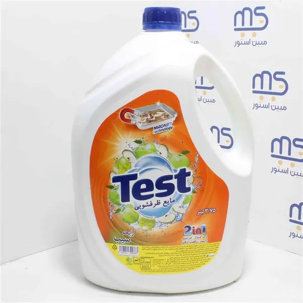 مایع ظرفشویی تست test با رایحه سیب 3750 میلی لیتر