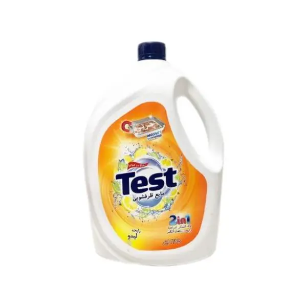 مایع ظرفشویی تست test با رایحه لیمو 3750 میلی لیتر - 3