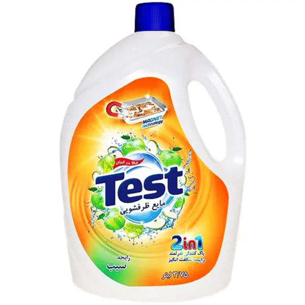 مایع ظرفشویی تست test با رایحه سیب 3750 میلی لیتر - 3
