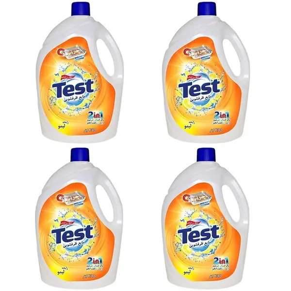 مایع ظرفشویی تست test با رایحه لیمو 3750 میلی لیتر - 2