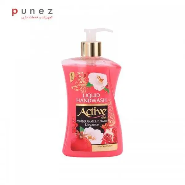 مایع دستشویی اکتیو انار و گل حاوی مواد مرطوب کننده و پروتئین سویا 450 گرم - 5