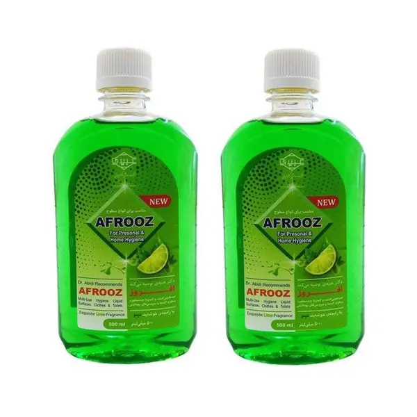 مایع ضدعفونی کننده سطوح افروز مدل CLEANER با رایحه لیمو حجم 500 میلی لیتر - 4