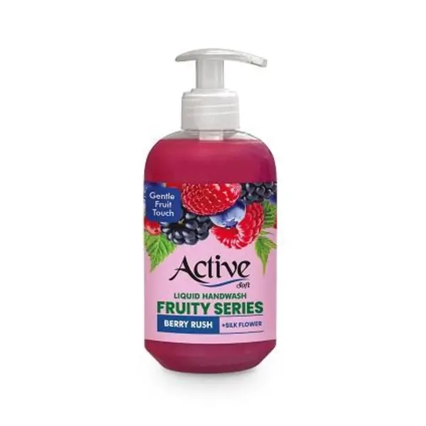 مایع دستشویی نارنجی صدفی اکتیو مدل Fruity series با رایحه پشن فروت حجم 450 میلی لیتر - 6