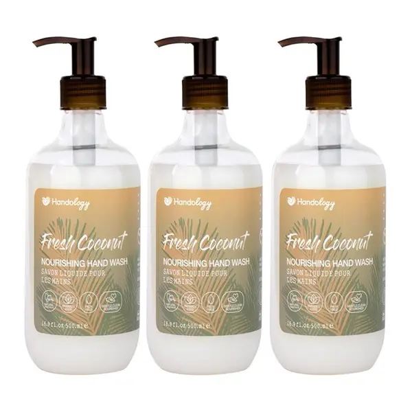 مایع دستشویی کرمی هندولوژی Handology  با رایحه نارگیل Coconut حجم 500 میلی لیتری - 5