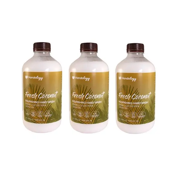 مایع دستشویی کرمی هندولوژی Handology  با رایحه نارگیل Coconut حجم 500 میلی لیتری - 3