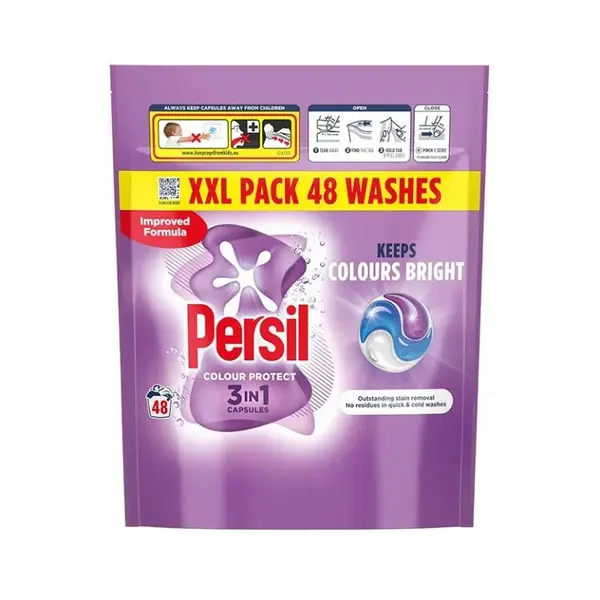 قرص ماشین لباسشویی پرسیل Persil مدل Colour Protect مناسب لباس‌های رنگی بسته 48 عددی