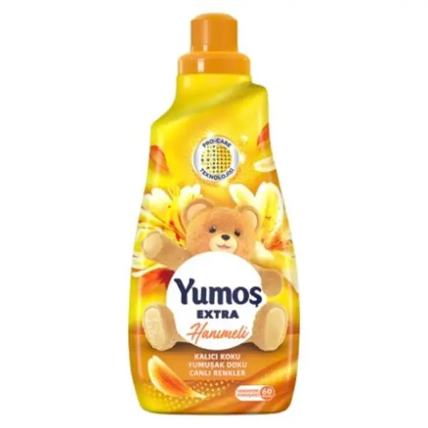 نرم کننده لباس Yumoş Extra زرد با رایحه گل Hanımeli حجم 1440 میلی - 2