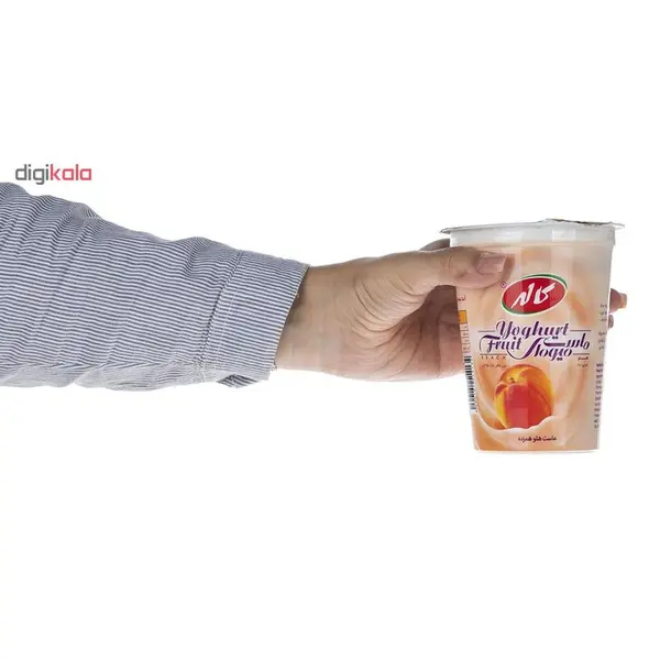 ماست میوه ای با طعم هلو کاله مقدار 450 گرم - 5