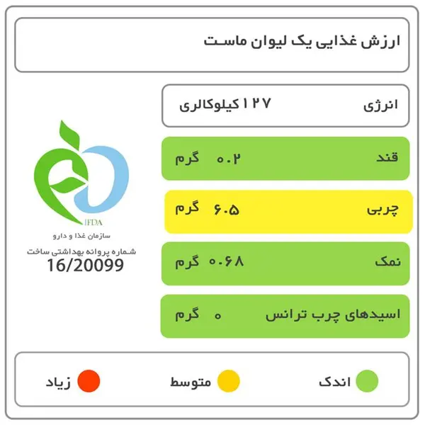 ماست موسیر دامداران مقدار 500 گرم - 2