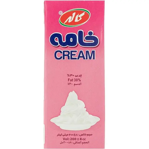 خامه پاکتی اسلیم 200 میلی لیتر کاله - 2