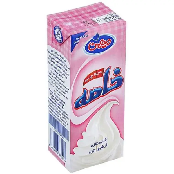 خامه پاکتی 200 گرم و 30% چربی میهن - 2