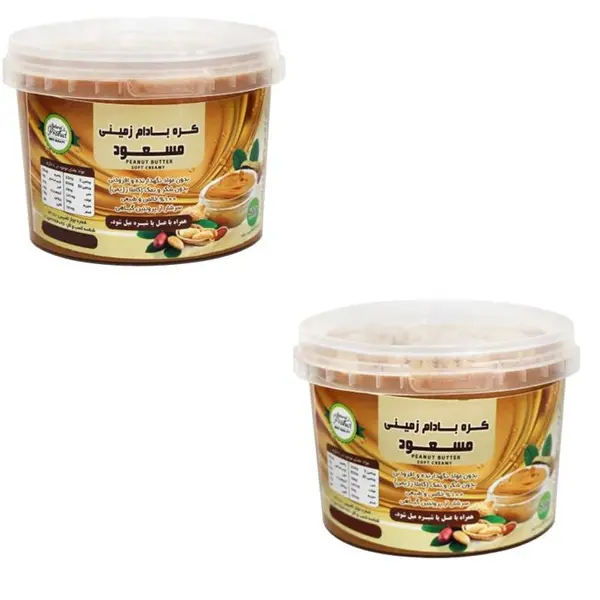 کره بادام زمینی رژیمی ساده مسعود - 250 گرم بسته 8 عددی - 2