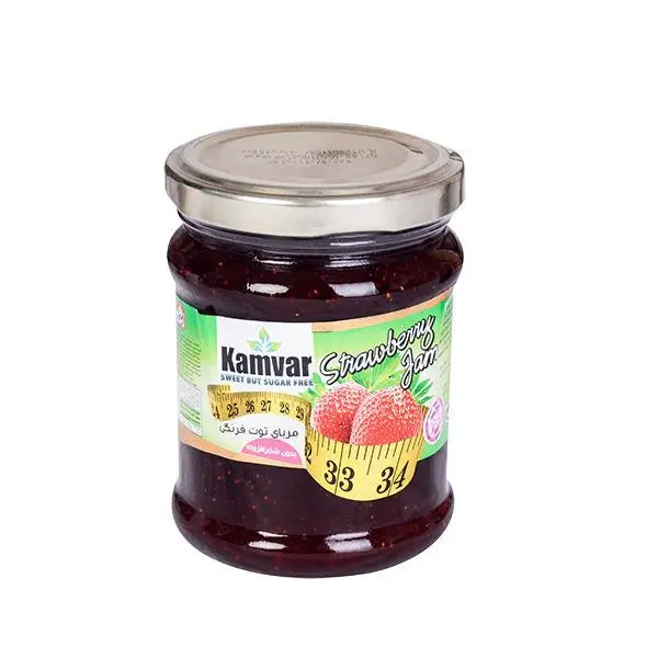 مربای توت فرنگی رژیمی کامور 280 گرم - 4