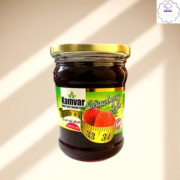 مربای توت فرنگی رژیمی کامور 280 گرم