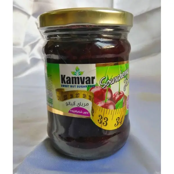 مربا آلبالو بدون قند کامور مقدار 280 گرم - 3