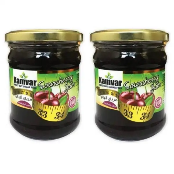 مربا آلبالو رژیمی بدون شکر کامور - 280 گرم بسته 2 عددی - 2