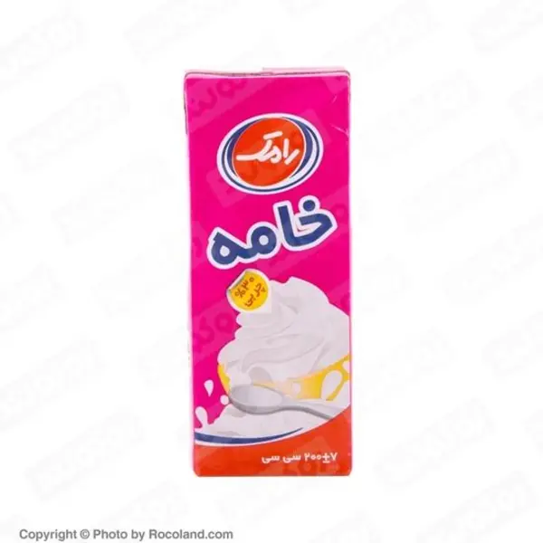خامه فرادما نیم چرب 30% چربی 200 گرمی رامک - 6