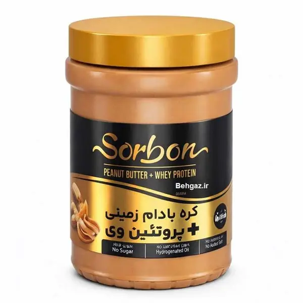 کره بادام زمینی با پروتئین وی سوربن - 400 گرم - 2