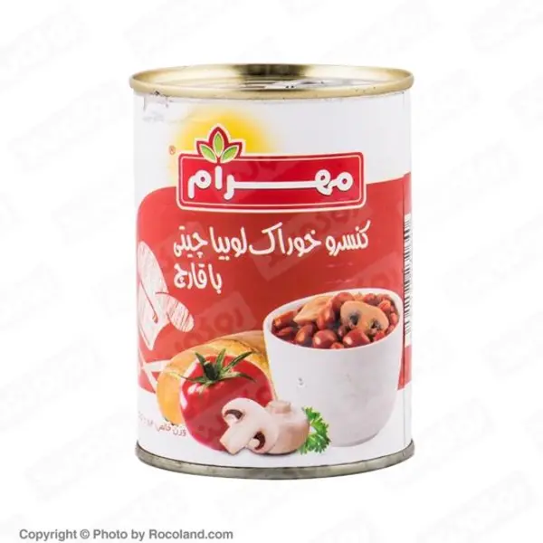 کنسرو خوراک لوبیا چیتی با قارچ 400 گرمی مهرام - 3